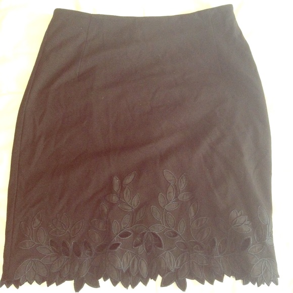 Floral Cutout Pencil Skirt