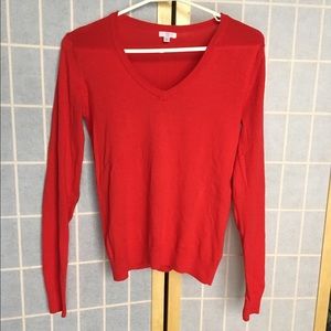 Red shirt with elbow patches