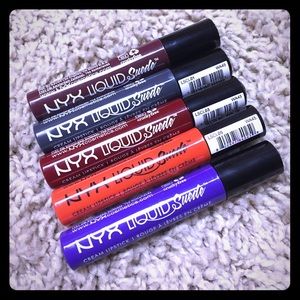 Five NYX Liquid Suede Liquid Lipsticks