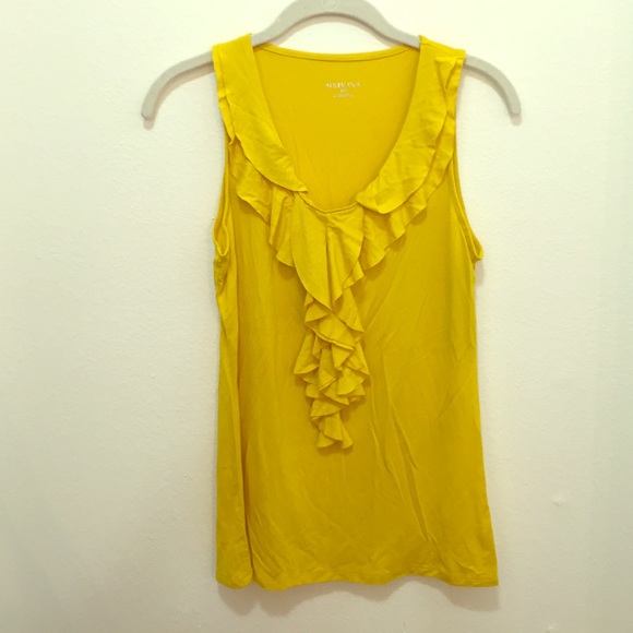 Yellow ruffle tank top - Picture 1 of 1