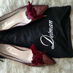 Delman maroon flats