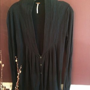 Free People Black Cardigan