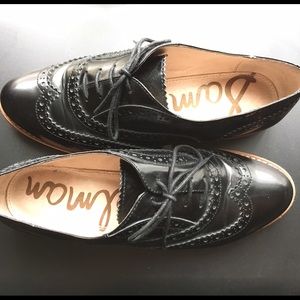 Sam Edelman JEROME black leather wing tip oxfords