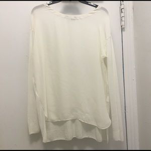 Vince Long Sleeve Shirt w/a Dropped Hem Size Small