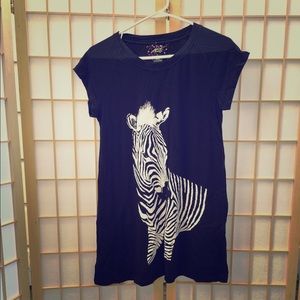 Long Zebra Shirt with pockets