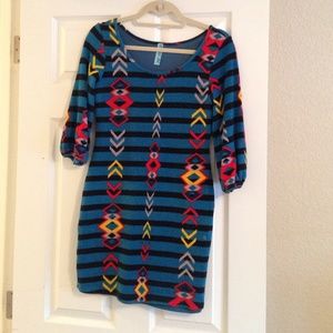 3/4 sleeve tunic-dress
