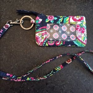 🌸Vera Bradley Floral Zip ID Case & Lanyard🌸