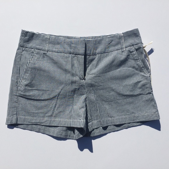 Kenar Navy Blue & White Striped Shorts - Picture 1 of 4