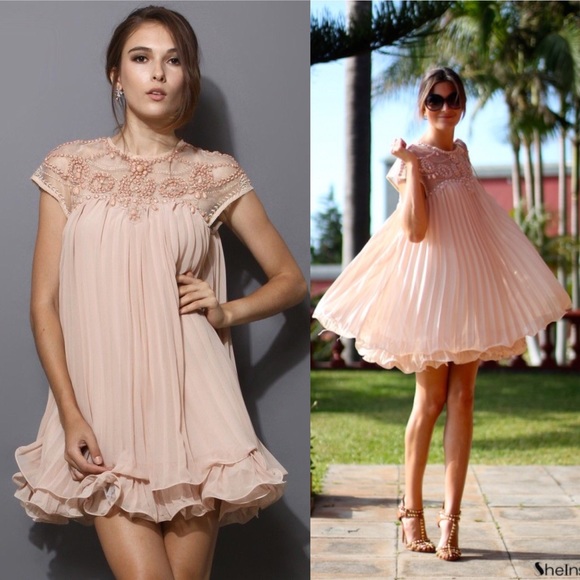 NWOT Flare girly chiffon dress