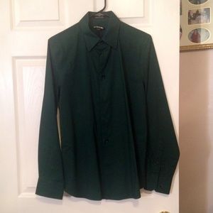 Men's Express Dark Green Button Shirt