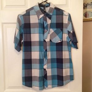 Men's Plaid Button Shirt