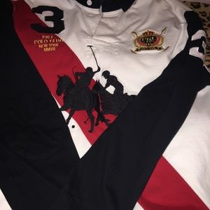 Polo RL size L men's button up l/s pull over