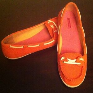 Bright Orange Boat Shoes