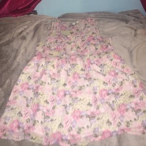 Floral silk summer dress