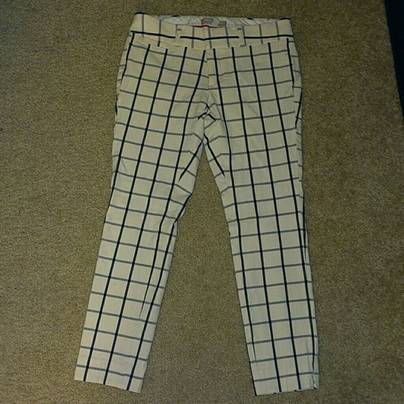 Banana republic windowpane pants petite