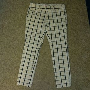 Banana republic windowpane pants petite