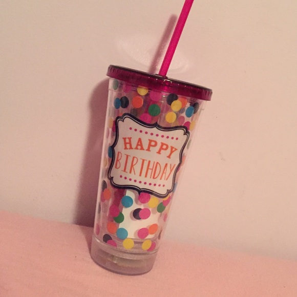 "Happy birthday" tumbler