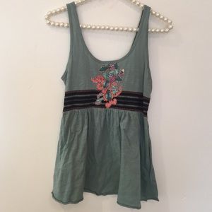 Free People Tank • with floral accent