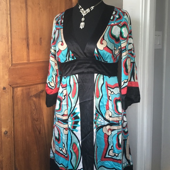 Silk Satin BeBe Stunning Dress (Lg)