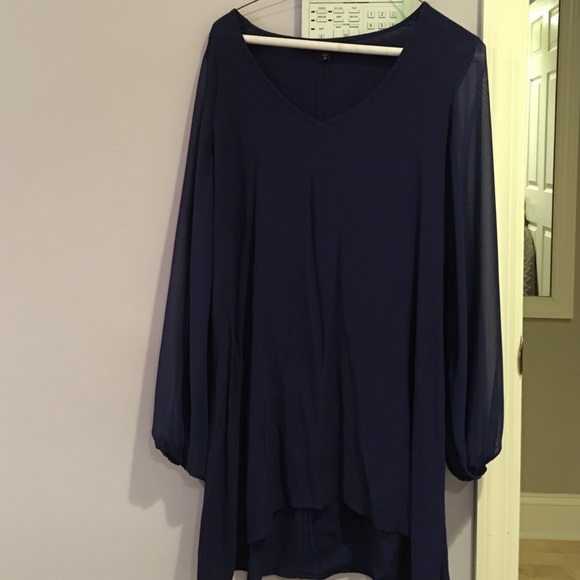 Navy shift dress