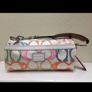 Coach Hampton Signature Scribble Shoulder Bag