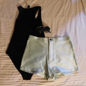 American Apparel Menthe Disco Shorts