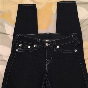 Dark wash True Religion legging jeans