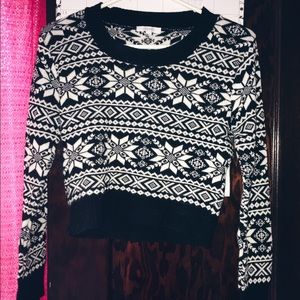 Cropped winter sweater