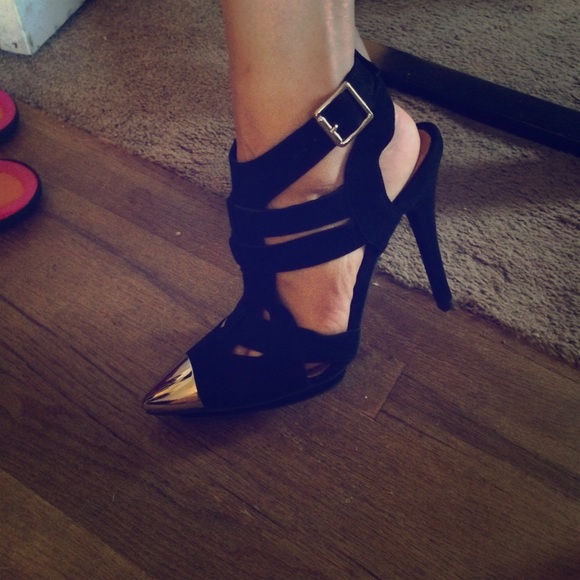Brand New Jeffery Campbell Silver Toe Heels