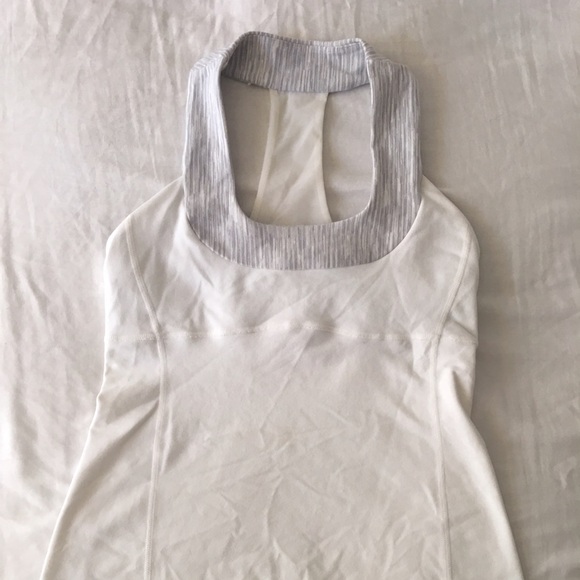 White and Grey Lululemon Tank