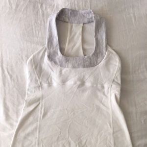 White and Grey Lululemon Tank
