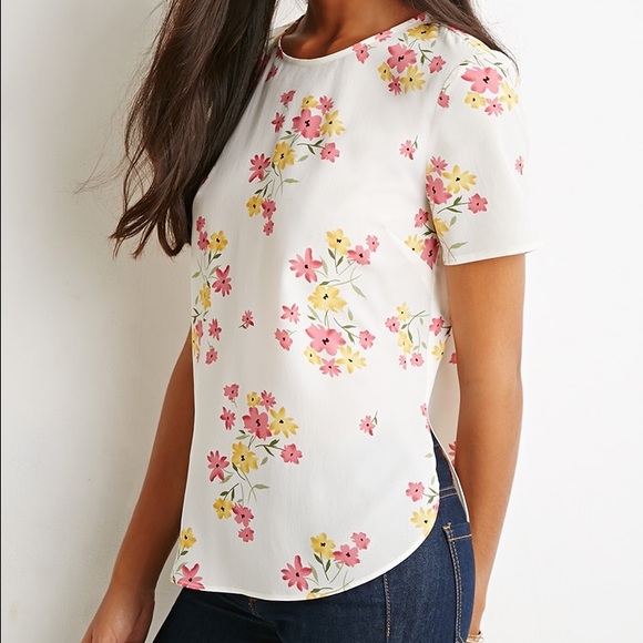 Clustered floral top