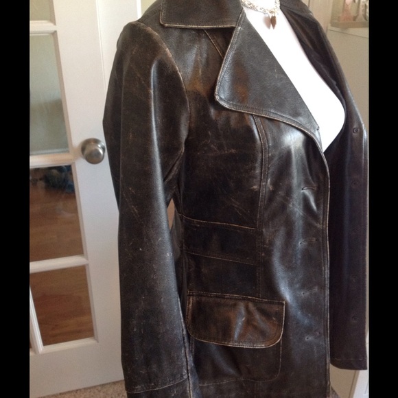 Wet Seal Faux leather jacket SZ Medium Distressed