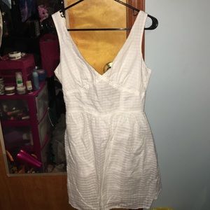 Black poppy white sun dress