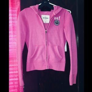 Abercrombie pink zip up sweatshirt