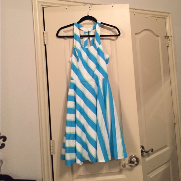 Lily Pulitzer sundress in white sail stripe print