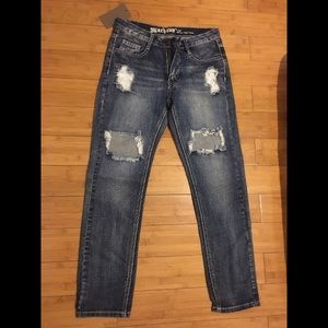 Machine Denim Ripped Destressed jeans