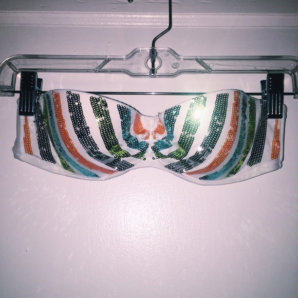 Victoria's Secret Other - Victoria's Secret Sequin Bikini Top size 32B