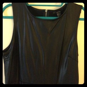 Faux leather dress