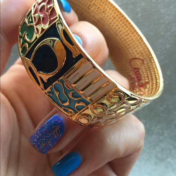 Coach Gold & Multi Color Design Bangle - Picture 2 of 4