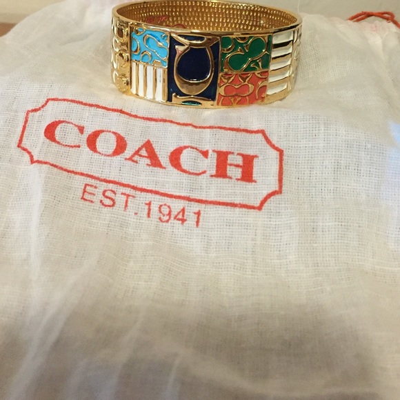 Coach Gold & Multi Color Design Bangle - Picture 4 of 4