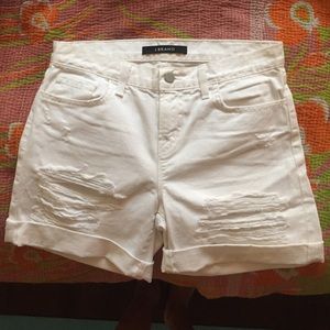 J Brand White Jean Shorts