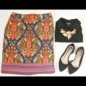 Merona Paisley Pencil Skirt