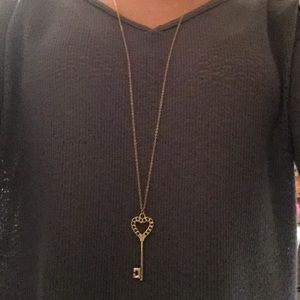 long chain key necklace