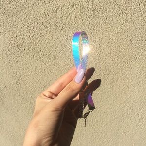 UNIF Jewelry - Opalescent Reflective Holographic Choker UNIF Jewelry - Opalescent Reflective Holographic Choker