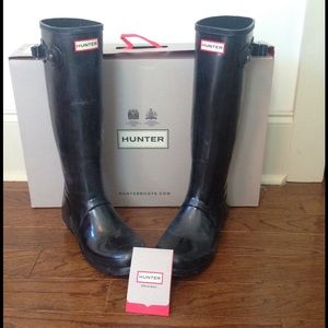 *SALE* Hunters Rain Boots original tall gloss Sz8