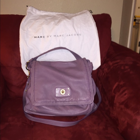 Large purple leather Marc by Marc Jacobs bag