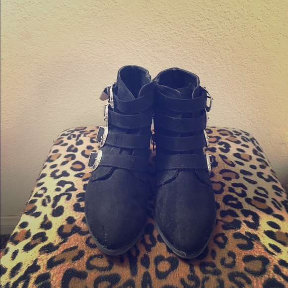 Forever 21 Buckle Ankle Boots