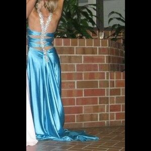 Ocean blue prom dress