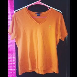 Orange Ralph Lauren v neck